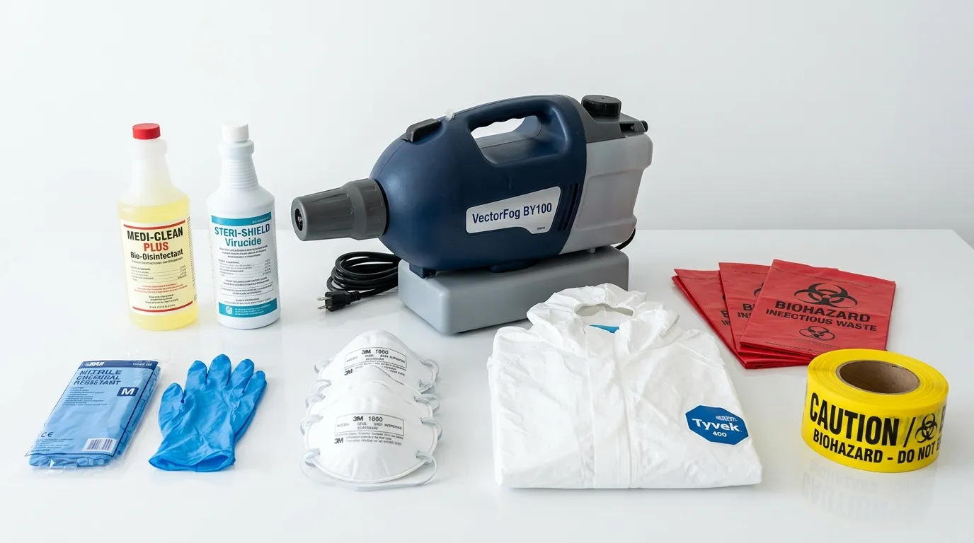 Professional biohazard remediation crew working in Marlton